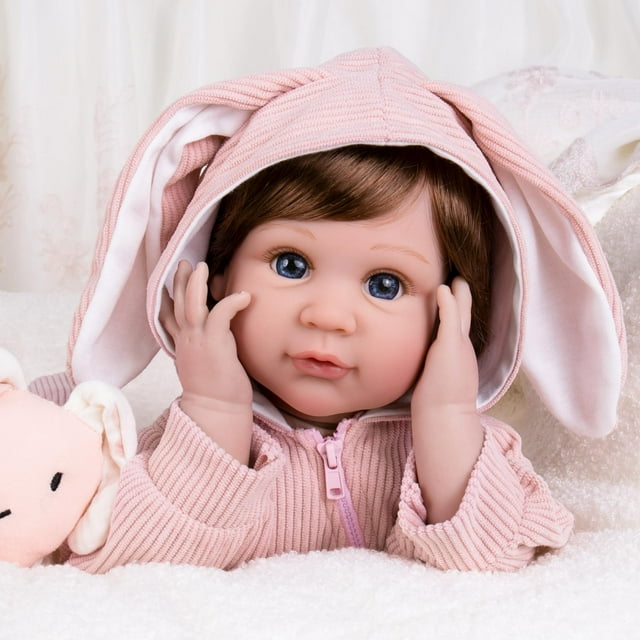 Muñeca Reborn Aori realista para niña, 50 cm, con extremidades articuladas