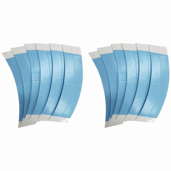 12Pcs Seamless Wig Hair Extension Tape Lace Wig Double Sided Tape Blue Glue Mesh Sweat-Wicking Blue Glue for Wig