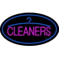 thumbnail image 1 of Pink Cleaners Oval Blue Logo LED Neon Sign 13 x 24 - inches, Black Square Cut Acrylic Backing, with Dimmer - Bright and Premium built indoor LED Neon Sign for Storefront., 1 of 7
