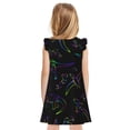 thumbnail image 4 of Gaeub Dinosaur Girls Pajamas Dress, Comfortable Nightwear, Printed Pajamas Dress for Sleeping, Loungewear, Parties - X-Large, 4 of 9