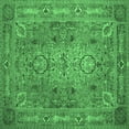 thumbnail image 1 of Ahgly Company Machine Washable Indoor Square Persian Emerald Green Traditional Area Rugs, 5' Square, 1 of 4