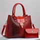 thumbnail image 3 of Bolso bandolera elegante y de moda para mujer, bolso de mano con estampado de cocodrilo, gran capacidad, bolso de hombro a juego para uso diario, 3 of 4