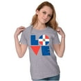 thumbnail image 4 of Domical Republic Flag DR Pride Love Womens Fitted Plus Size Graphic Tee Brisco Brands 2X, 4 of 5