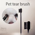 thumbnail image 2 of Pet Eye Comb Tear Stain Remover Cepillo de ojos de doble cara para perro gato (negro) Tmvgtek Libre de BPA, 2 of 6