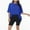 Blue, variant on Women's Plus Size T Shirts Oversized Tees Summer Half Sleeve Crew Neck Tunic Tops