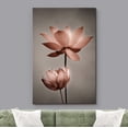 thumbnail image 3 of wall26 Canvas Print Wall Art Film Grain Effect Pink Lotus Duo Floral Botanical Photography Realism Rustic Scenic Colorful Multicolor Pastel for Living Room, Bedroom, Office - 12"x18", 3 of 5