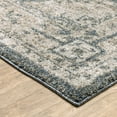 thumbnail image 2 of 2' X 8' Blue And Beige Oriental Power Loom Stain Resistant Runner Rug, 2 of 8