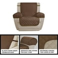 thumbnail image 6 of Mainstays Recliner Reversible Quilted Microfiber Pet Cover Multipurpose Furniture Protector, Tan/Brown, 3-Piece, 6 of 10