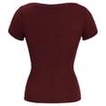 thumbnail image 5 of Womens Summer Short Sleeve Tops 1986 Print Button Down Fashion Y2K Tees Casual Henley Neck Basic Oversized T Shirts Spring 2026, 5 of 5