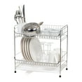 thumbnail image 2 of IRIS 2-tier Medium-sized Dish Rack with Drain Spout, White, 2 of 10