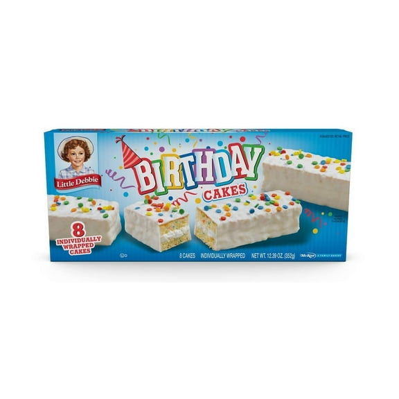 Little Debbie Snack Cakes 2 Regular Size Boxes (Birthday Cakes) - 2 Pack.