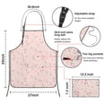 thumbnail image 3 of Pioneer Flower Floral Print Pattern Cotton Linen Apron with Pockets, Waterproof Adjustable, 33x27 Inch for Kitchen, Gardening, BBQ, Salon, 3 of 6