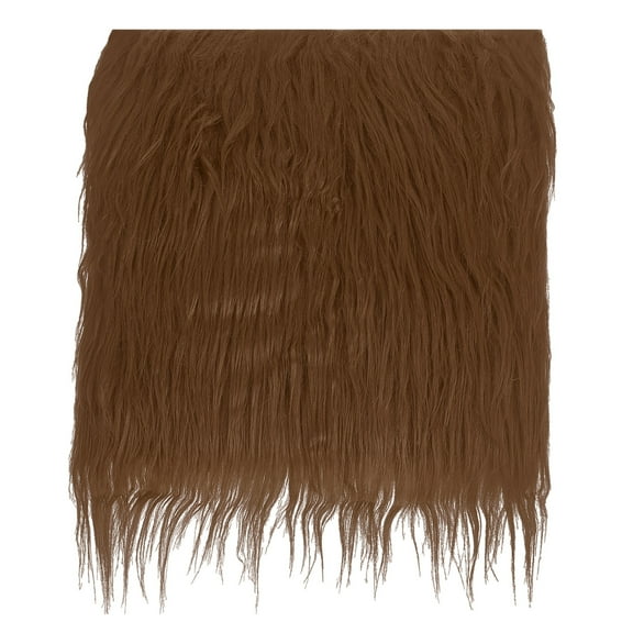 Uxcell 1 Pcs 10 x 10 Inch Plush Faux Fur Fabric Square Fluffy Faux Fur Patches Cuts, Brown