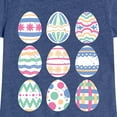 thumbnail image 3 of Instant Message - Mixed Patterned Easter Eggs - Toddler And Youth Girls Short Sleeve Graphic T-Shirt, 3 of 6