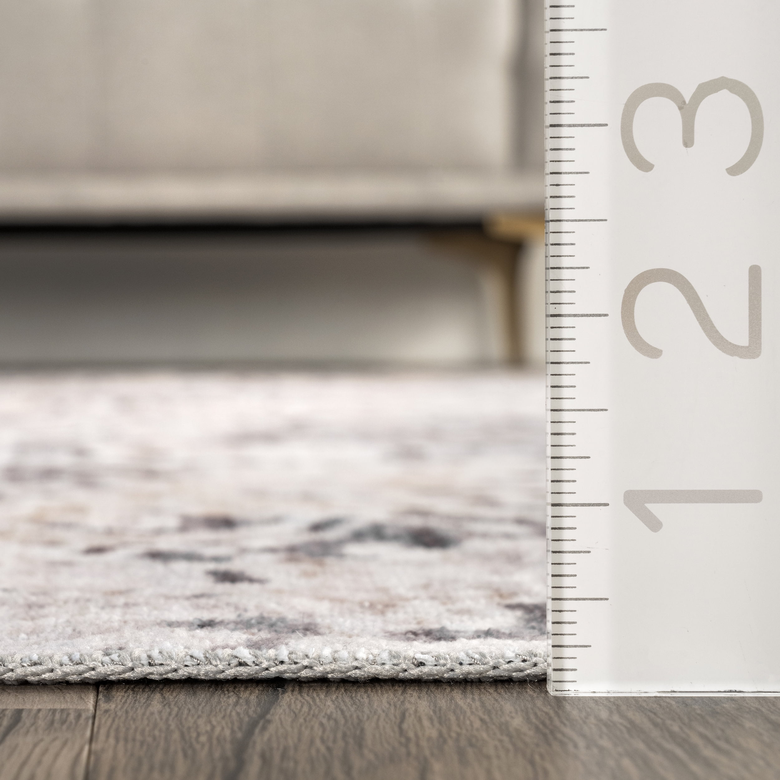 nuLOOM Danae Abstract Machine Washable Area Rug, 4' x 6', Ivory