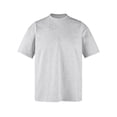 thumbnail image 3 of Men's Oversized Cotton T Shirt Drop Shoulder Breathable Heavyweight Tee Casual Crew Neck Short Sleeve Loose Summer Basic Tops, #02 Silver, XXL, 3 of 5