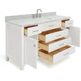 thumbnail image 7 of Ariel H061SCW2OVOWHT Bristol 61" Free Standing Single Oval Basin Vanity Set - White, 7 of 7