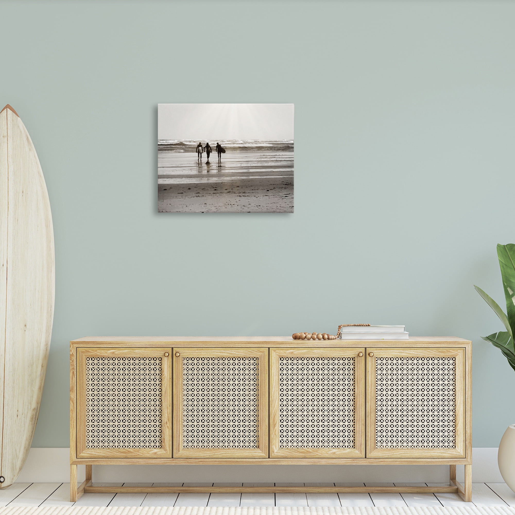 Stupell Industries Strolling Surfer Friends Landscape Photography Gallery Wrapped Canvas Art Print Wall Art, 30 x 24
