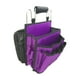 thumbnail image 3 of Bolsa de peluquería, estuche de viaje para barbería, asa cómoda, cremallera suave, organizador multifuncional para guardar herramientas de peluquería. Negro púrpura, 3 of 8