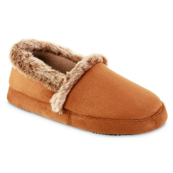 Women's Isotoner Closed Back Slippers Color: Cognac Size: MEDIUM