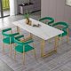 thumbnail image 4 of Luxury Gold Legs Dining Table Set 4 Chairs Nordic Organizer Coffee Tables Modern Restaurant Mesas De Comedor Kitchen Furniture My Lux Decor Round, 4 of 13