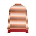thumbnail image 4 of ClodeEU Womens Plus Size Striped Sweatshirts ,Long Sleeve Lapel Collared Pullover, Casual Soft Pullover Tops Shirts Orange,Womens Plus XXL, 4 of 8
