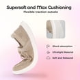 thumbnail image 4 of LUCKY STEP Rhinestone Loafers Shoes Comfort Slip On Mesh Knit Walking Shoes,Beige,Womens, 4 of 10