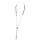thumbnail image 5 of Collar 8 mm con colgante de cruz Blanco negro Hugo Collar pendiente, 5 of 9