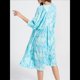 thumbnail image 5 of Vestido Midi Holgado Informal de Verano para Mujer, con Escote en V, Cordones, Media , Estampado Geométrico Bohemio Esmeralda L, 5 of 10