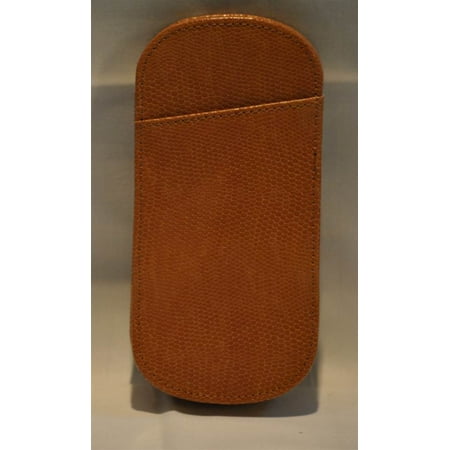 Printed Calf Slip in Tan Eyeglass Case