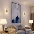 thumbnail image 3 of Mid-Century Gold Starburst 2-Light Wall Sconce for Bathroom Hallway & Bedroom, 3 of 9