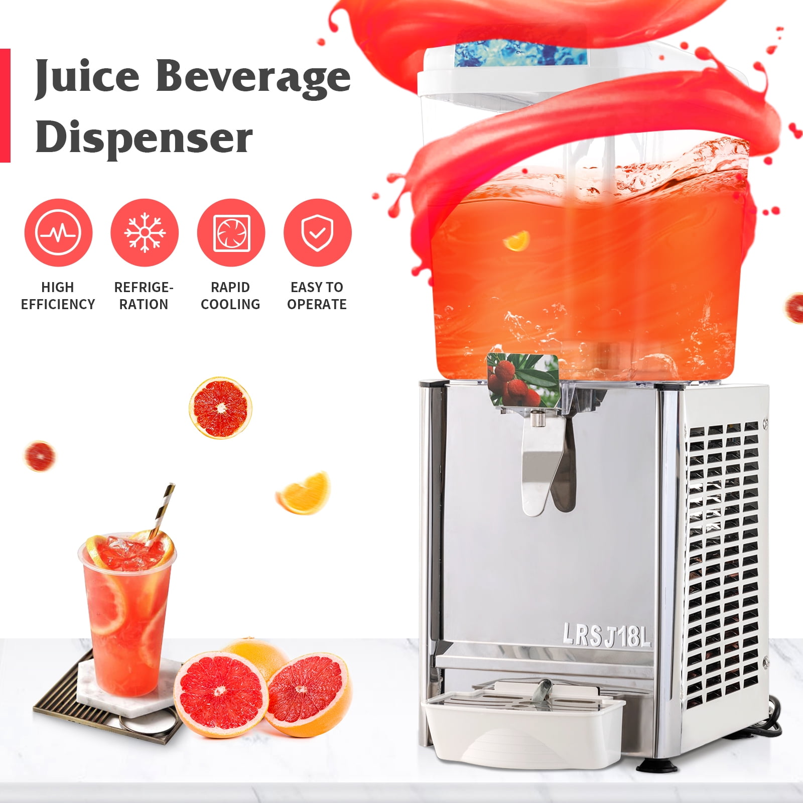 Kuppet Commercial Beverage/Juice/Drink Dispenser,14.25 Gallon 3
