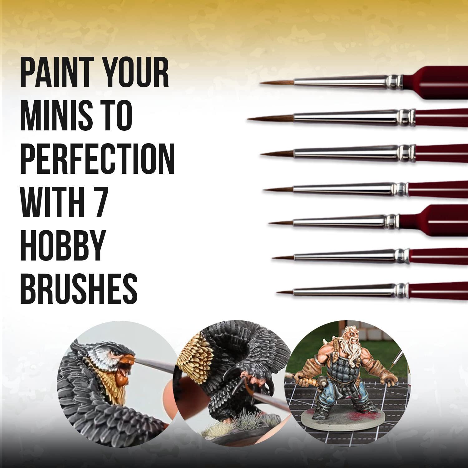The Army Painter Paint Brushes, 15 Model Paint Brushes for DnD Paint Set, Miniature Detail Brushes