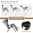 thumbnail image 3 of Spaco 2 Pieces Folding Patio Rattan Zero Gravity Lounge Chair-Gray, Oversized Padded Zero Gravity Chair, Foldable Patio Recliner with Cup Holder, 3 of 7