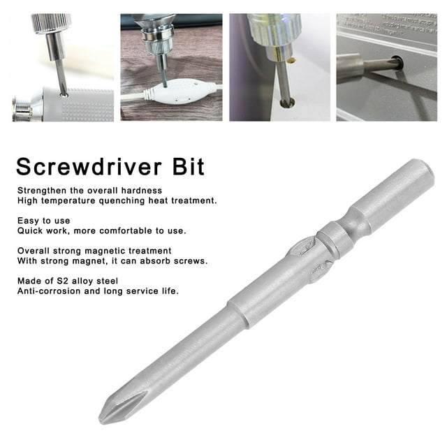 10Pcs 4mm Screwdriver Bit S2 Alloy Steel Electric Cross Head Magnetic Screwdriver Bit Set