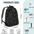 thumbnail image 5 of Black Cat Black Pattern Backpack for School, Cute School Bag with Adjustable Shoulder Straps and Padded Back, 16.9"x12.6"x5.9", 5 of 5