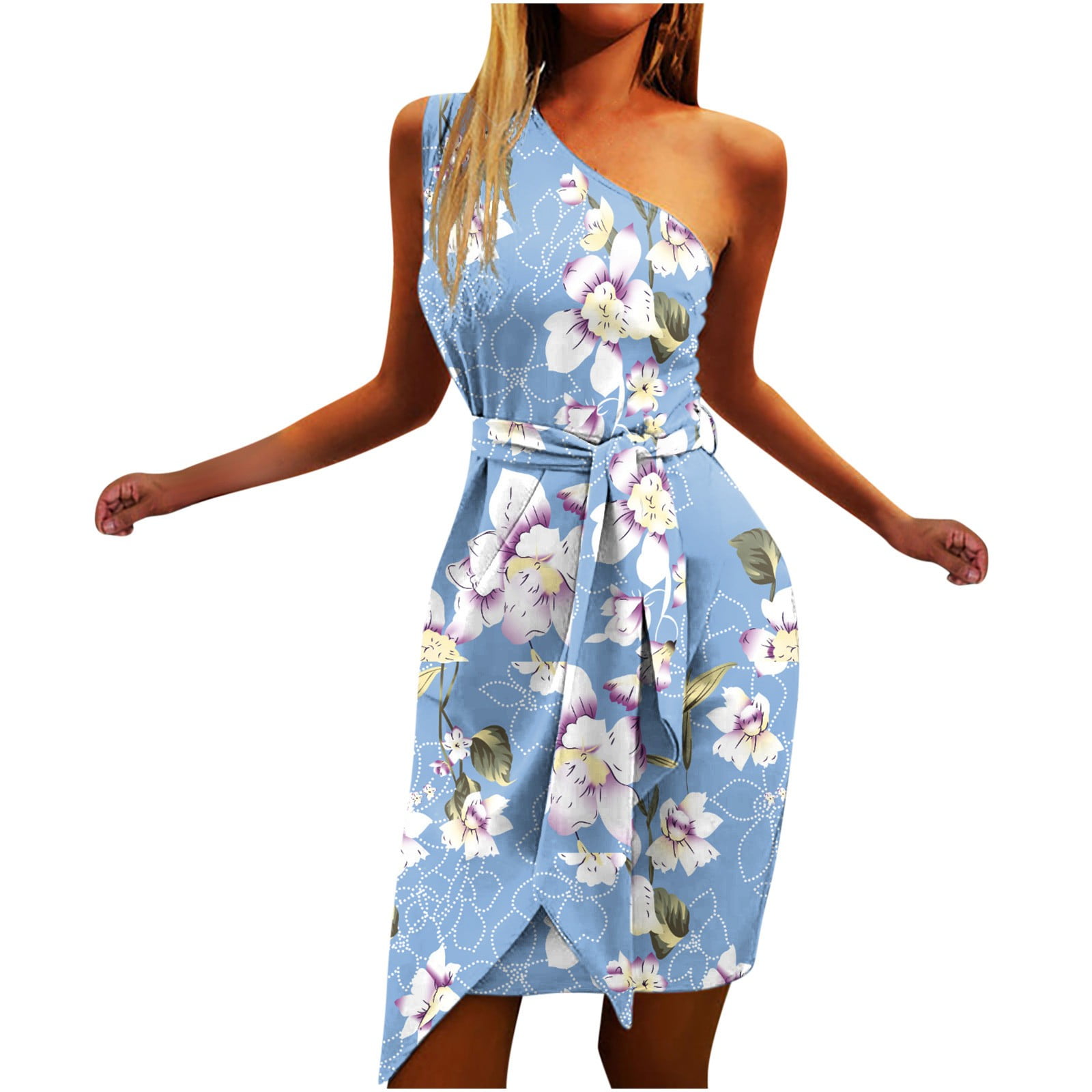 sachin and babi light blue dress Summer Family Reunion Outfits main image 0