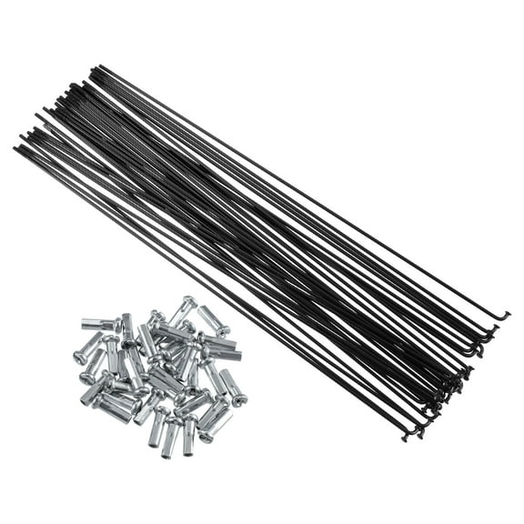 Unique Bargains 36 Pcs Bicycle Steel Spokes 14G Bike Spoke 259mm Length with Nipples for Most Bicycle
