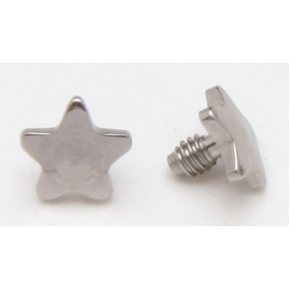 Star Dermal Top Surgical Steel (316L) 1 Piece (Steel, 16g (1.2mm), 4mm top (TD/16/A/3)