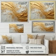 thumbnail image 4 of Designart "Soft Painted Waves In Gold And Beige" Abstract Shapes Floater Framed Canvas Wall Art, 4 of 5
