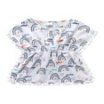 thumbnail image 1 of Enfants Bébé Filles Robe Arc-en-Ciel Robe de Plage Robe de Bain Robe de Bain Couvrir jusqu'à Blanc 2-3 Ans, 1 of 8