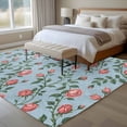 thumbnail image 4 of 6'x9' Area Rugs, Spring Roses Botanical Indoor Outdoor Area Rug for Living Room Bedroom, Farmhouse Floral Blue Washable Bathroom Rugs Kitchen Floor Carpet Mats Home Decor Aesthetic, 4 of 8