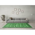 thumbnail image 3 of Ahgly Company Indoor Rectangle Persian Emerald Green Traditional Area Rugs, 2' x 5', 3 of 4