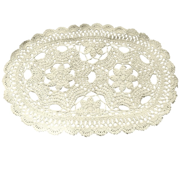 Camino de mesa de algodón hecho a mano – Mantel de ganchillo de encaje de tejido hueco de estilo campestre, elegante funda para tocador, perfecto para decoración rústica de granja, 11.81" x 19.69"