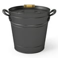 thumbnail image 3 of Mondawe 2.9 Gallon Metal Ash Can with Wooden Lid - Rust-Proof, Portable Ash Bucket for Fireplace, Fire Pit & BBQ, 3 of 8