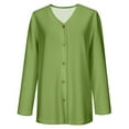 thumbnail image 4 of Oksale Cable Knit Cardigan Sweaters for Women Casual Button Down Sweater Cozy Long Sleeve Cardigans Solid Color Knitwear Open Front Soft Warm Tops Green 3XL, 4 of 6
