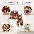 thumbnail image 4 of Uemuo Ice Cream Cake Pattern Womens Pajama Sets,PJ Set for Women,Pajamas for Women Logo,Long Sleeve Pajama Set for Women,Soft Long Sleeve Top With Pants-XX-Large, 4 of 9