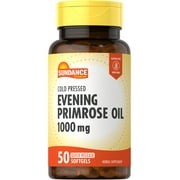 Evening Primrose Oil 1000mg | 50 Quick Release Softgels | Cold Pressed | by Sundance