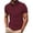 Wine, variant on Luvrsol Men's T-Shirts Big & Tall Solid Basic Short Sleeve Turndown Collar Loose Cotton Casual Tops S-2XL