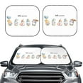 thumbnail image 2 of Xecao Summer Gnome for Foldable Car Sun Shades (2-Pack) offer sun protection with an easy-fold design for convenient windshield shading., 2 of 7